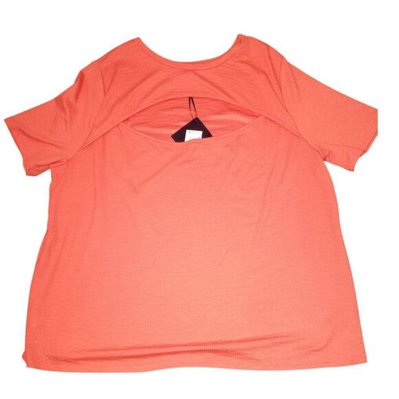 AVA & VIV CORAL/ORANGE CUT OUT TOP SZ.4X NWT. - Picture 4 of 8